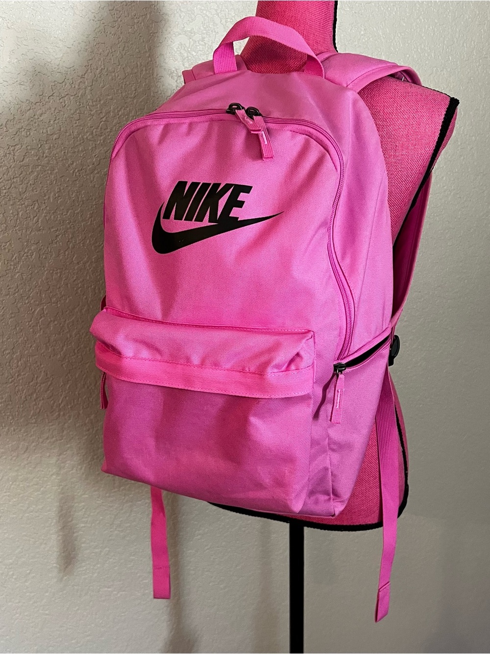 Nike Hot Pink Backpack with Black Logo